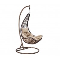 Cheap Patio Wicker Rattan Swings Outdoor Hanging Chair With Metal Stand Hot Sell