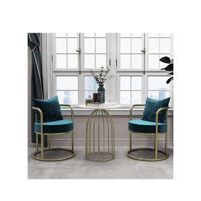 Upholstery Fabrics Dining Chairs Living Room Upholstered Metal Golden Chair With Garden