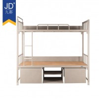 living room modern metal bunk bed with drawer cabinet steel military /school children design dormitory commercial furniture