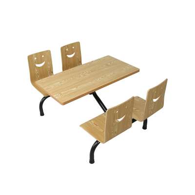 Factory Low Price Metal Leg Modern Hotel School Dining Table Restaurant Set